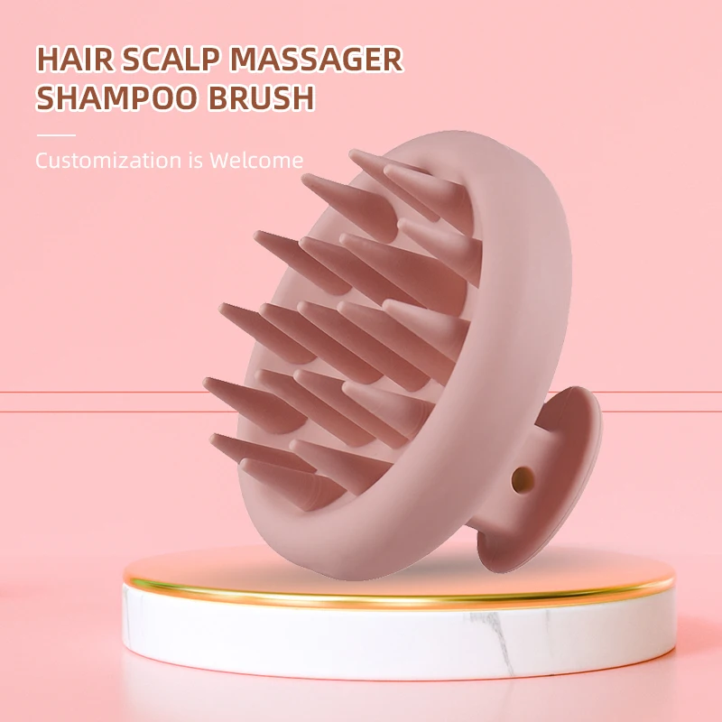 

LOHAS 100% антибактериальная силиконовая массажная щетка, биоразлагаемая щетка для шампуня, массажер для кожи головы для роста волос