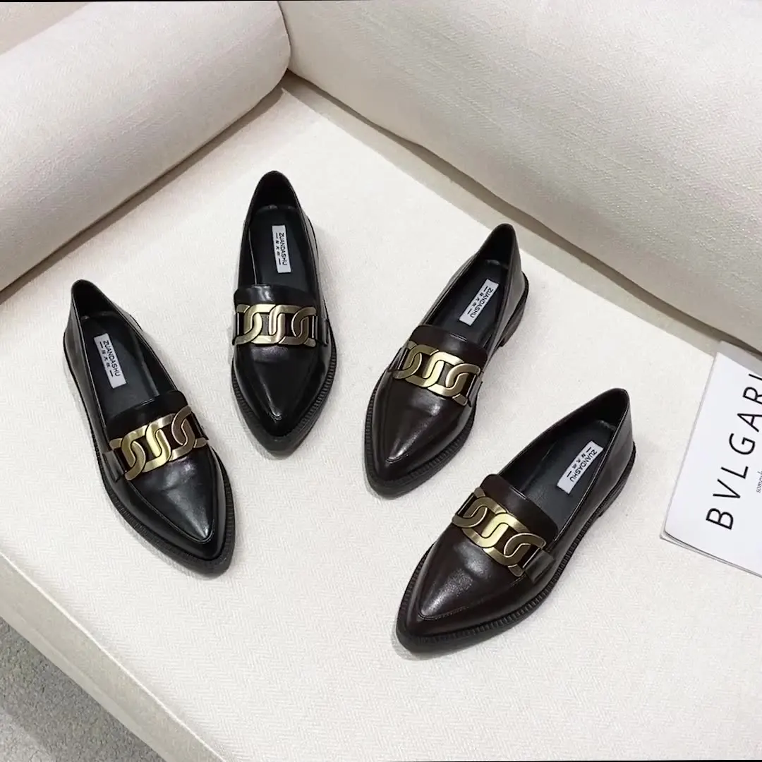 Универсальная обувь, женские оксфорды на плоской подошве, сабо без шнуровки на платформе, повседневные женские кроссовки в британском стиле, лоферы с меховым острым носком, осень