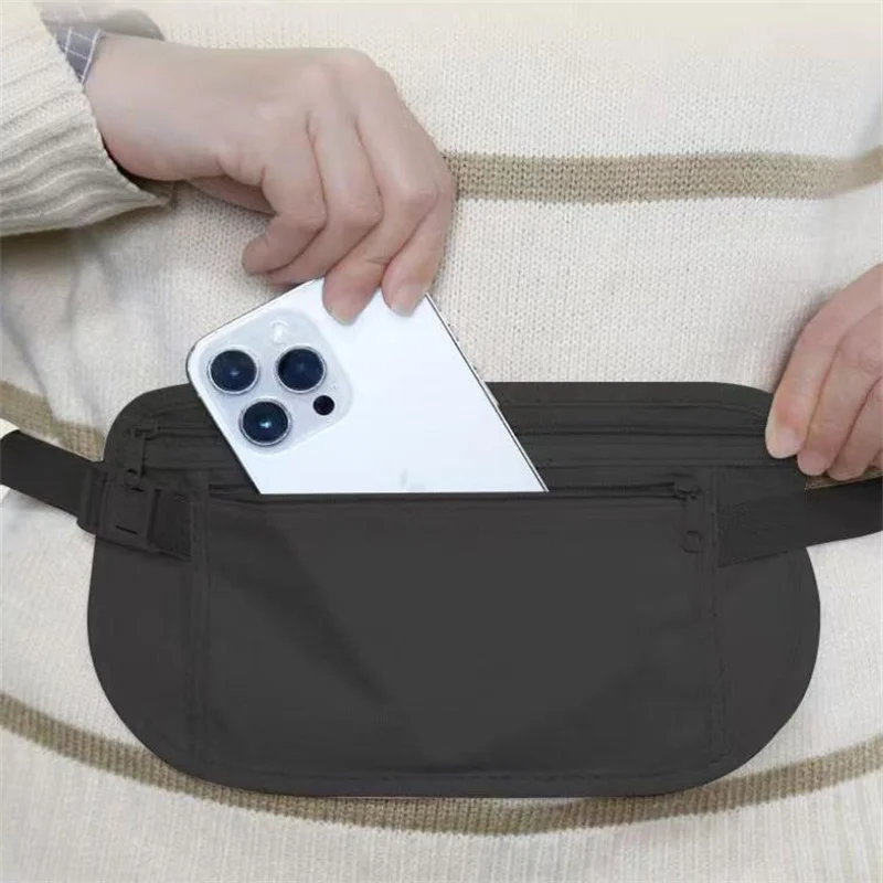 

1/2pcs Invisible Travel Chest Pack -Discreet Waist Bag for Money & Valuables Hidden Security Wallet with Belt Pouch for Passport