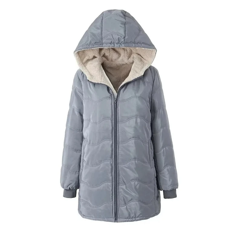 

Зимние новые модные женские однотонные повседневные модные парки с капюшоном для отдыха, женские простые базовые теплые женские куртки, пальто