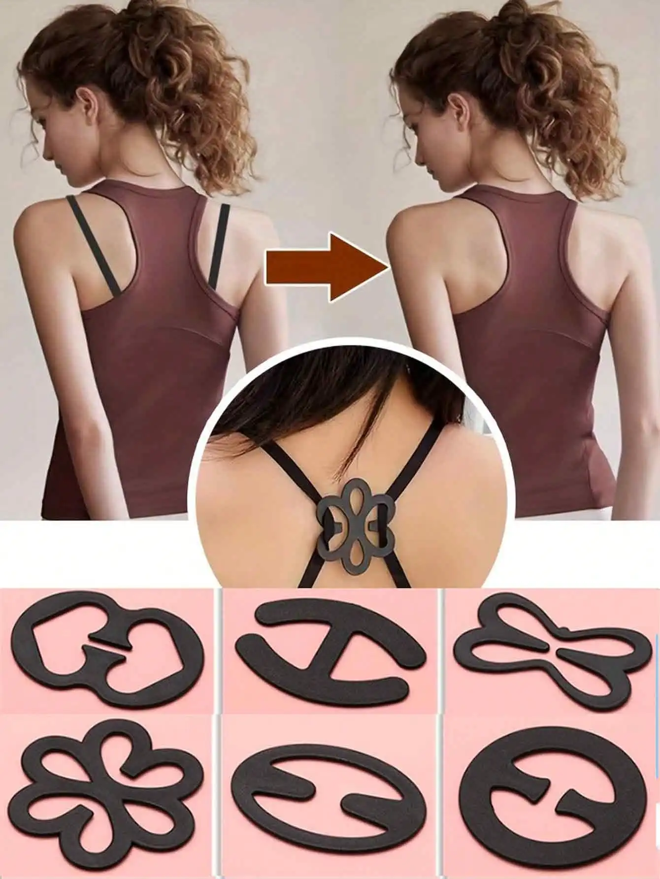 

Bra Strap Clips, Non-slip Back Holders, Multi-style Underwear Strap Fasteners for Women