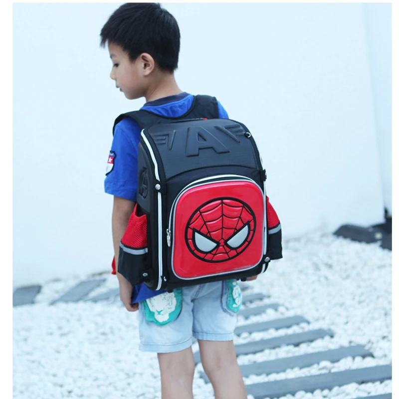 Disney\'s New Children\'s Backpack Spider-Man Cartoon 3D Student Schoolbag Large-capacity Load-reducing Waterproof Schoolbag