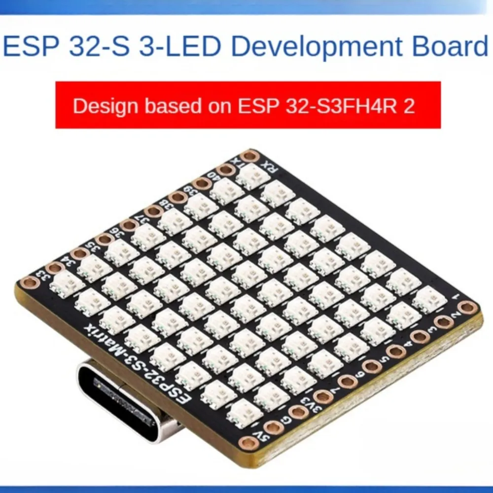 8x8 LED Matrix with Wi-Fi and Low Power Bluetooth ESP32-S3 Micro Development Board 240MHz Xtensa 32-bit LX7 Dual Core Processor