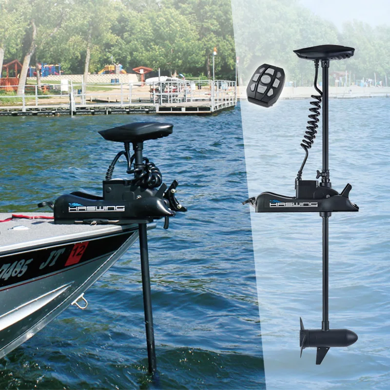 

Electric thruster, outboard motor, marine motor, Hanfei 55 pound wireless remote control, wireless foot control