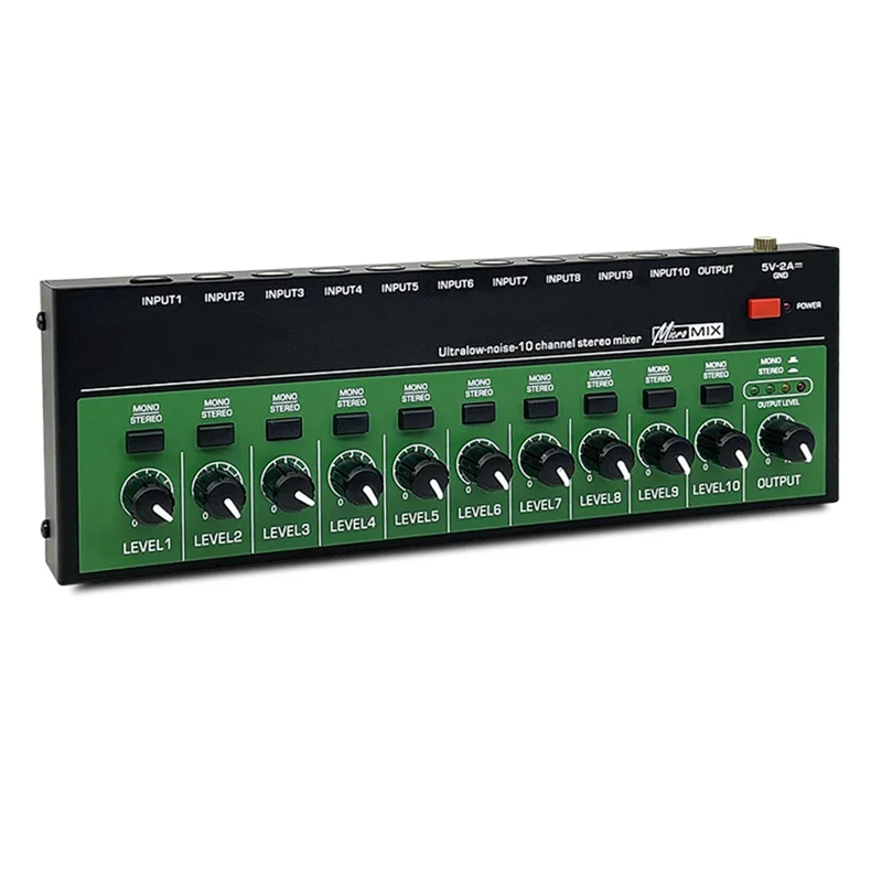 【Подержанные предложения】MX1002 10-канальный стереоусилитель для наушников, мини-портативный усилитель со сверхнизким уровнем шума, разветвитель для наушников