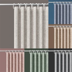 Heavy Duty Soft Waterproof Shower Curtain Waterproof Bath Curtains For Bathroom Bathtub Large Bathing Cover With Plactic Hooks