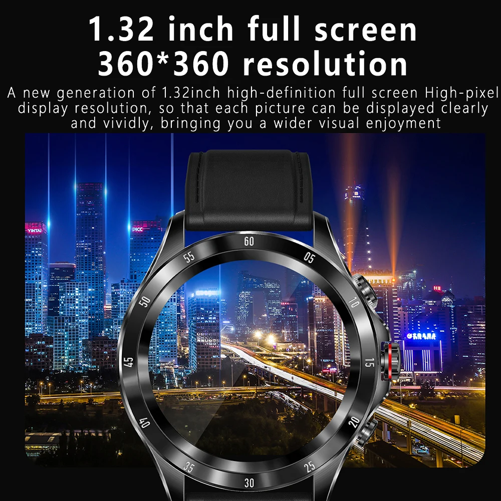 GFORDT-reloj inteligente para hombre, pulsera con Bluetooth, respuesta a llamadas, resistente al agua IP68, termómetro, rastreador deportivo, 20223
