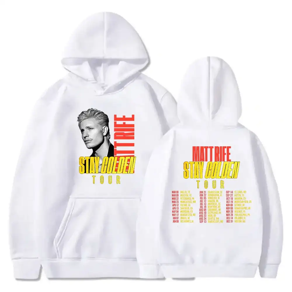 Matt Rife Hoodie Stay Golden Tour 2025 Merch for Women and Men Fashion Casual Long Sleeve Sweatshirts