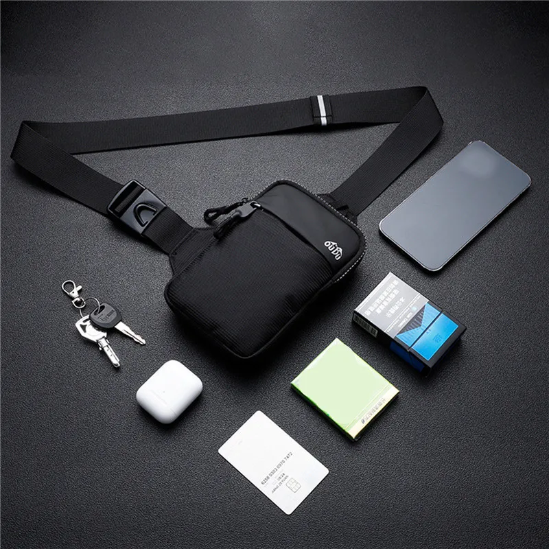 Men Crossbody Bag Mini Waterproof Leisure Fashion Mobile Phone Chest Bag Business Commuting Outdoor Sport Shoulder Crossbody Bag