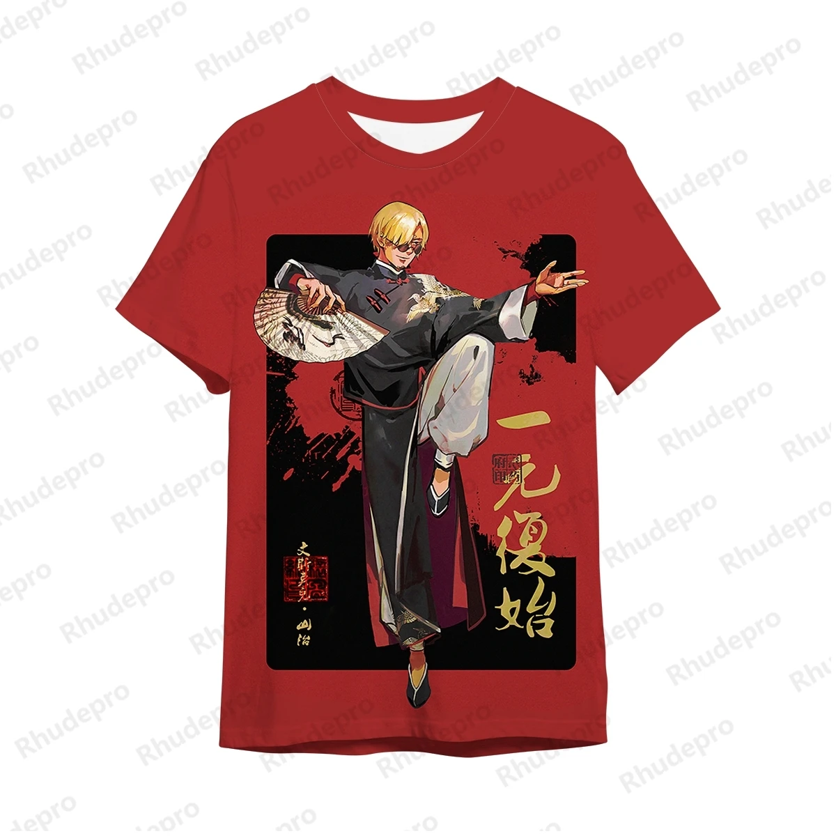 Camiseta De Mono D Luffy Para hombre, Camisa Corta De Hip Hop, Estilo Harajuku, Tops De Manga grande, Moda Roronoa Zoro, 2024