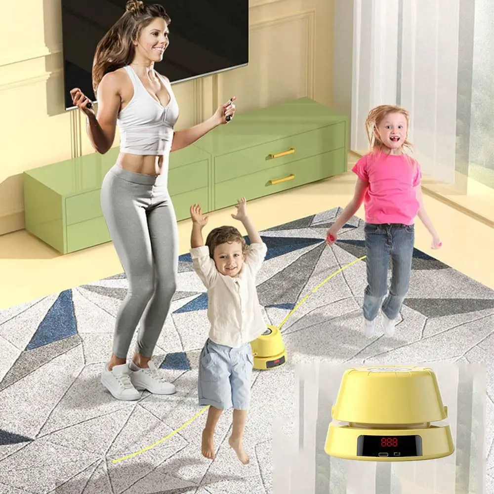 Digital Counter Electric Rope Skipping Machine Remote Control Training Automatic Jump Rope USB Charging Adjustable Speed