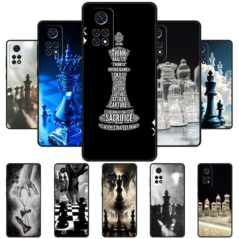 Glass Game Of Chess Game Phone Case For Redmi Note 11 EPro 11S 10T 9S Promax 8 Pro Xiaomi Mi 11 12X 12S Ultra Cover