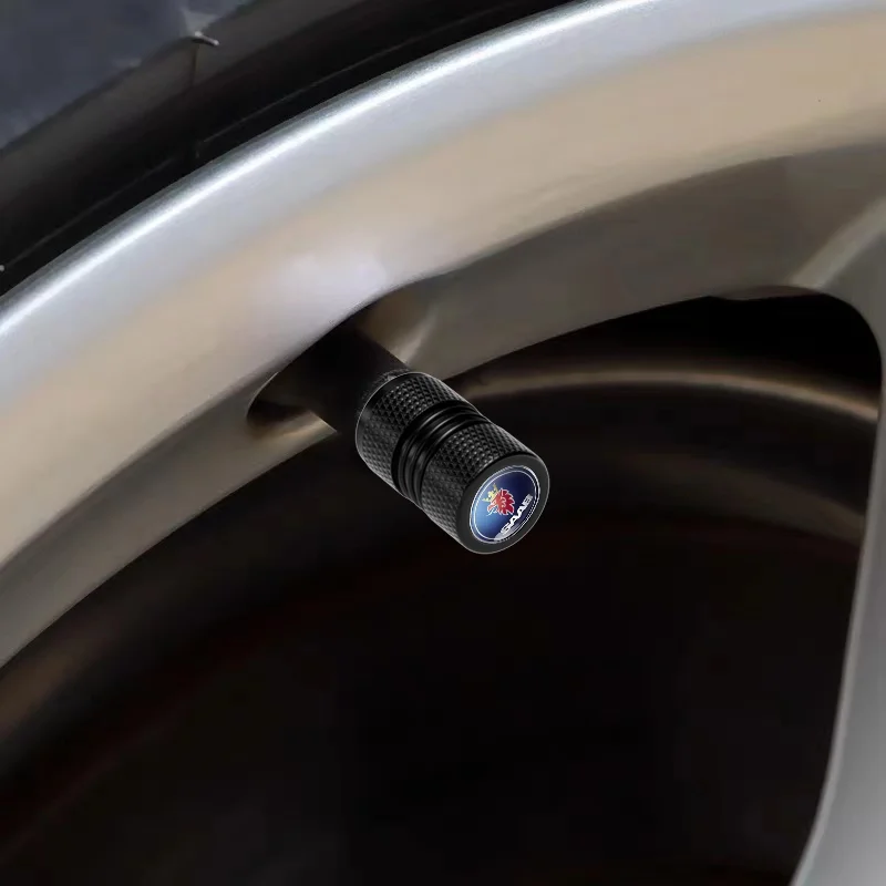 4 قطعة/الوحدة سيارة الإطارات عجلة صمام قبعات الإطارات حافة الجذعية يغطي ل ساب 9-3 9-5 93 9000 900 9-7 600 99 9-X 97X توربو X اكسسوارات