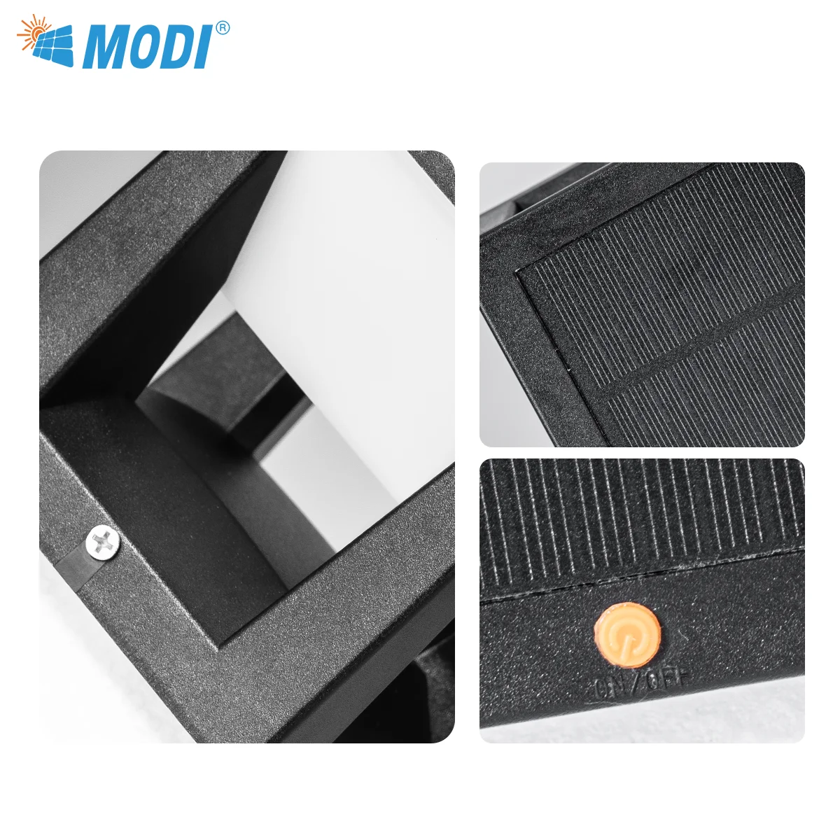 Quadratische Solar-Pfostenleuchte IP65 wasserdicht |   3-Farben-Modi (Gelb/Weiß/Warm) |   LED-Außenlampe für Garten, Hof, Wegbeleuchtung