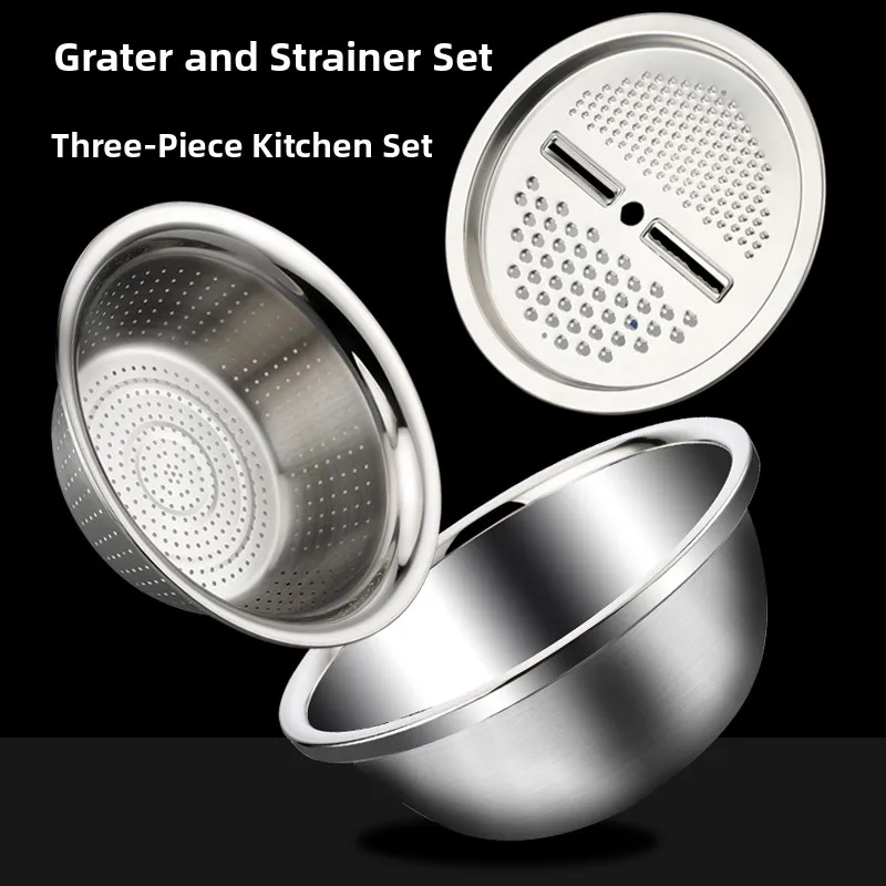 

Stainl Steel Kitchen Sink Vegetable Waing Basket Drain Basket Fruit Basin Chinese Sle round ape Home Use Egg Beating