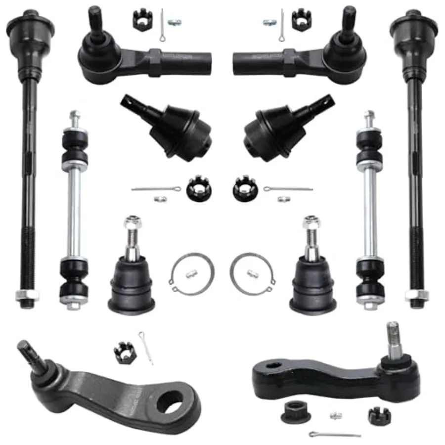 

Комплект передней подвески из 12 предметов для Chevy Silverado Sierra Yukon XL 2500 3500 HD Hummer H2, верхние нижние шаровые шарниры, внутренняя внешняя стяжка Ro