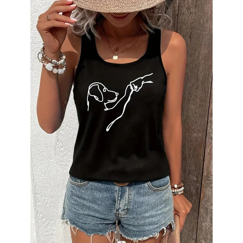 

Летняя женская свободная и персонализированная сетчатая жилетка с принтом «Ловец снов», удобная футболка без рукавов