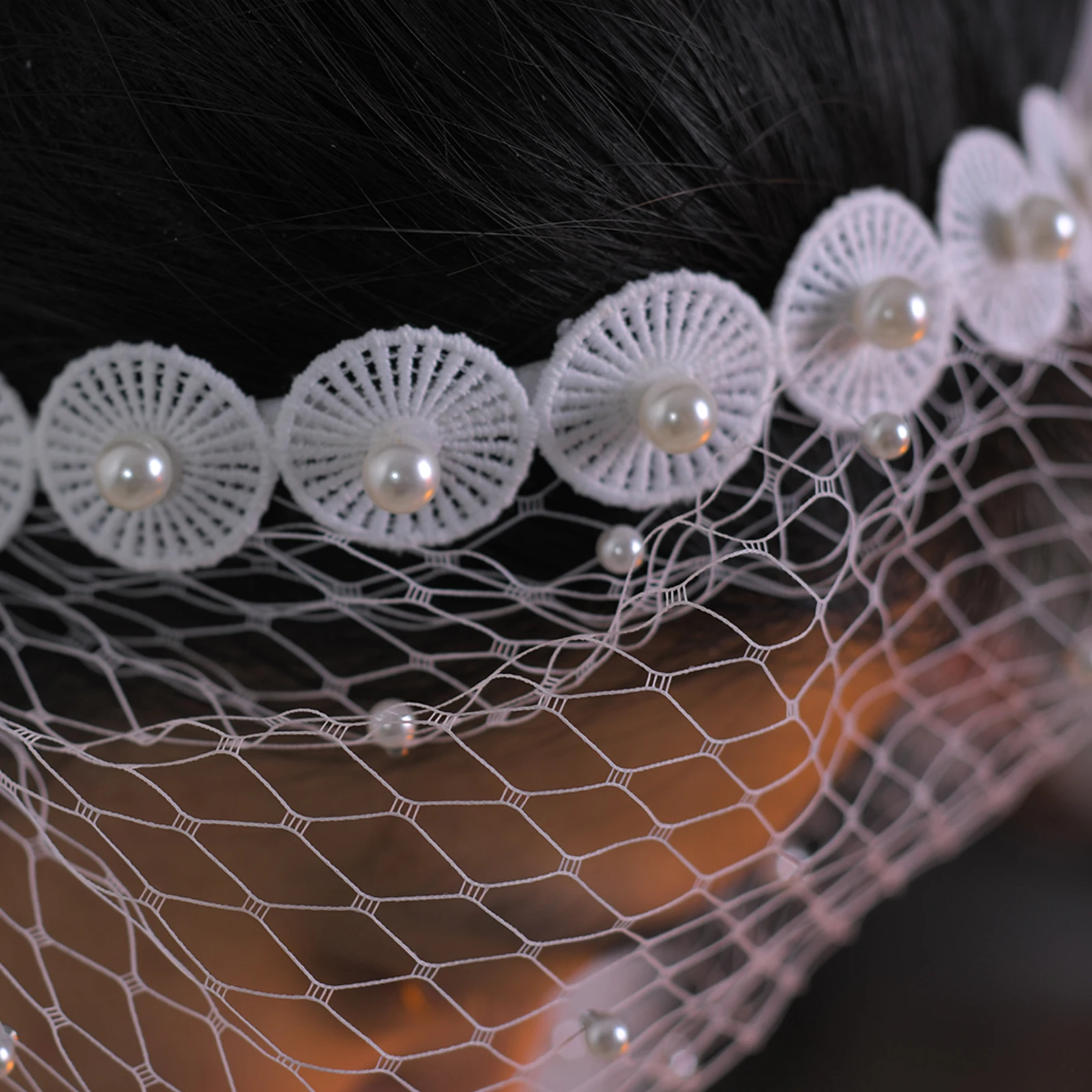 Vintage Pearl Embroidery Headband Bird Cage Veil Bridal Wedding Accessorize With White Mesh Women Dress véu de noiva MA13