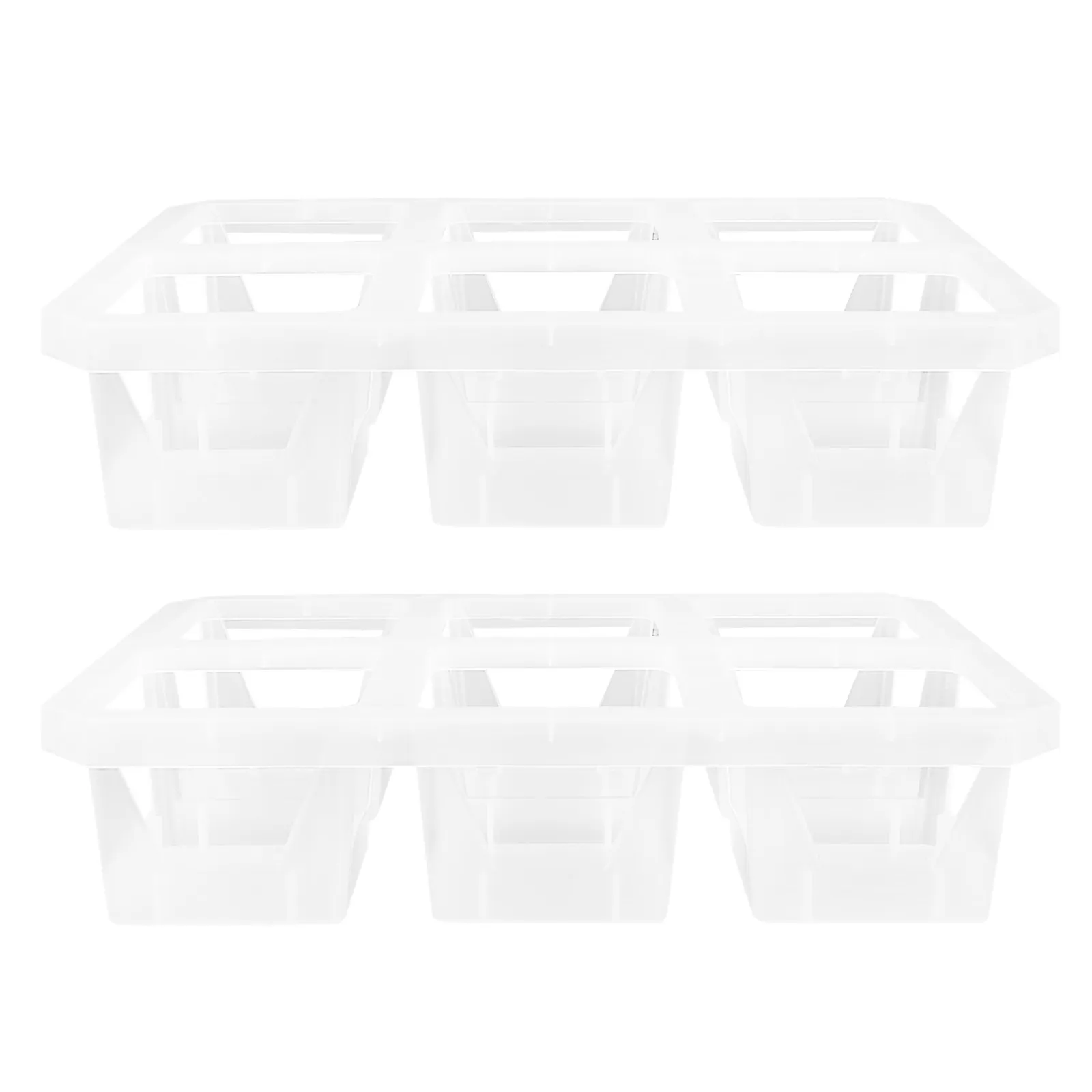 

Набор из 2 пластиковых горшков для орхидей с поддоном, 6 ячеек, стильный дизайн, штабелируемые, для фаленопсисов и других растений