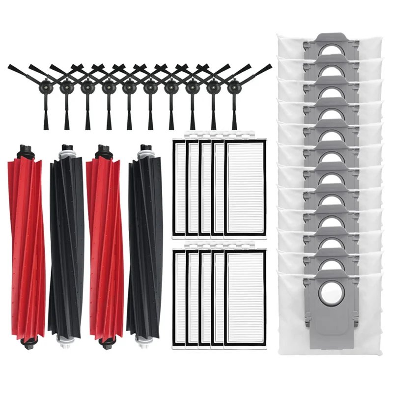 ل Roborock Q5 ماكس + Duoroller + جهاز آلي لتنظيف الأتربة الملحقات فرشاة جانبية رئيسية فلتر Hepa ممسحة خرقة كيس لجميع الغبار أجزاء