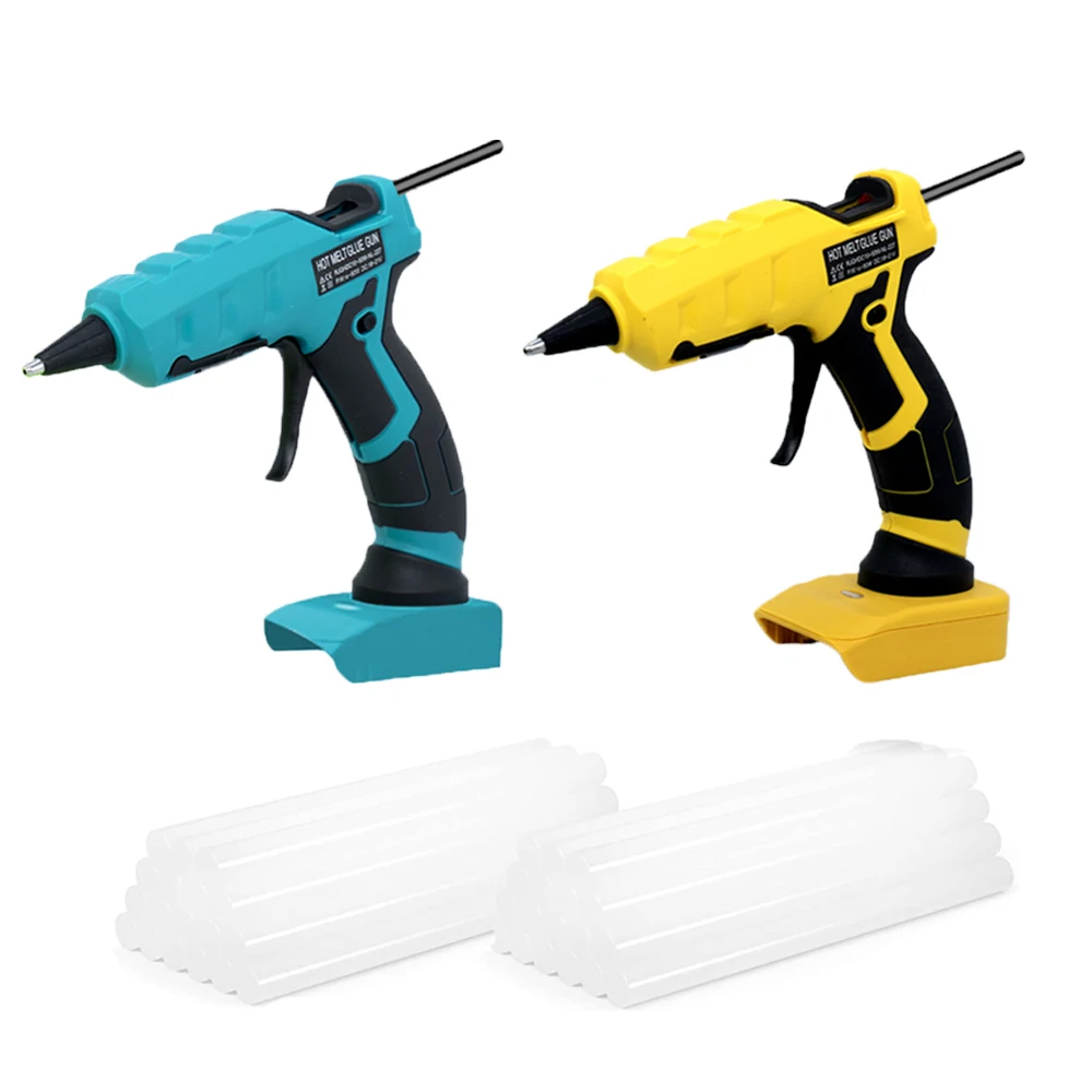

Беспроводной клеевой пистолет, для аккумуляторов Makita/DEWALT/BlackDecker/Milwaukee 18 в, с 20 палочками, для ремонта
