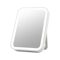 LED Cosmetic Mirror Touch Screen Plug-in Switch with Lights Portable Standing Folding Cosmetic Mirror