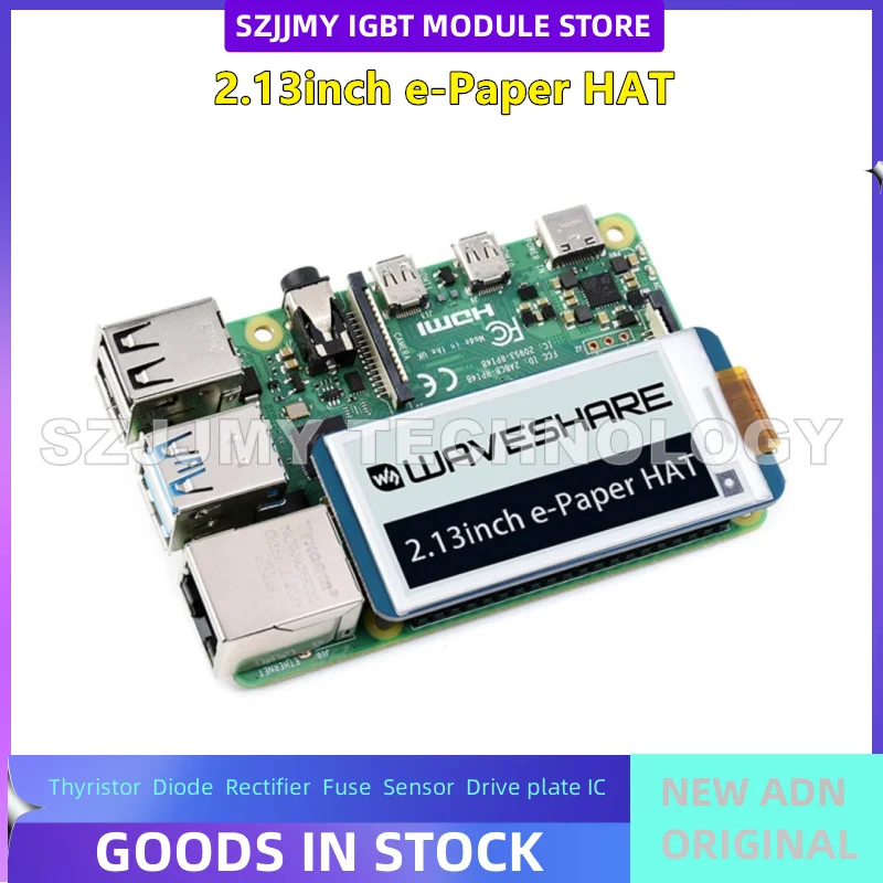 Pantalla de tinta de 2,13 pulgadas, módulo de pantalla rojo, blanco y negro/blanco y negro compatible con Arduino/Raspberry Pi 4