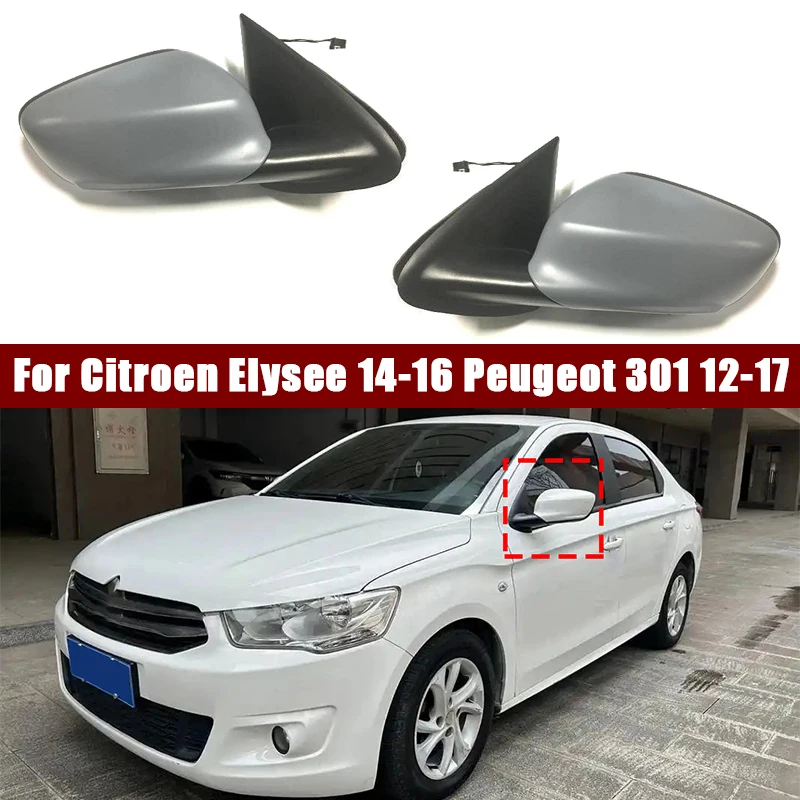 

1609064780 1609064480 For Citroen Elysee 2014-16 Peugeot 301 2012-17 Auto Outside Door Rearview Mirror Assemblys Car Accessories