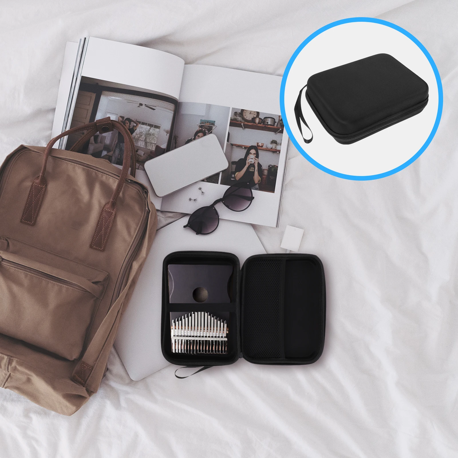 

Storage Bag Thumb Case Kalimba Pouch Carrying Bags Instrument Black Accessories