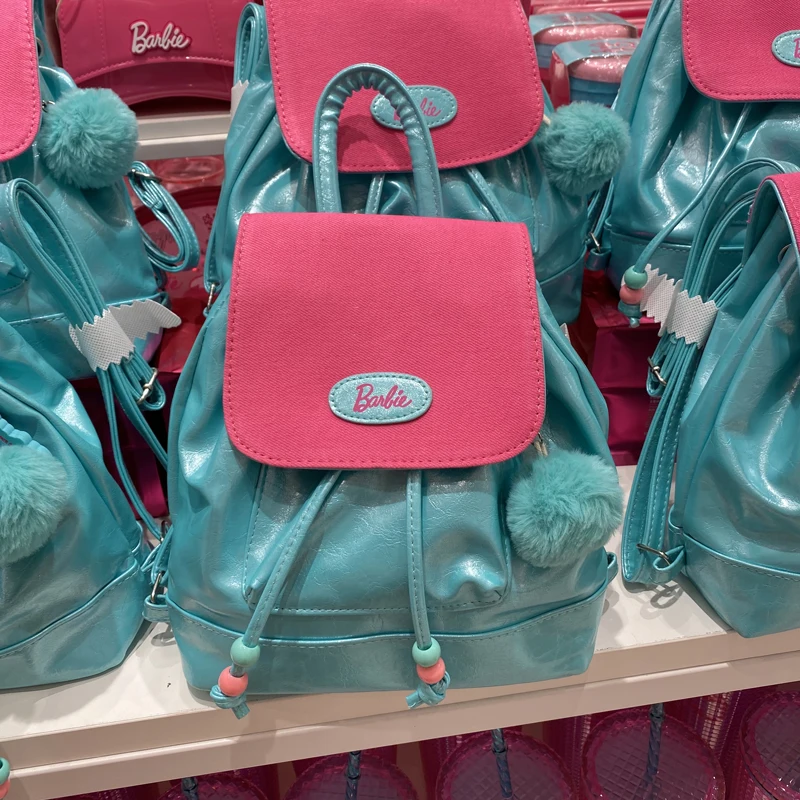 Miniso Barbie 65 ° aniversario reloj de arena bolsa de gelatina bolsa de playa Barbie neceser Shell bolsa de maquillaje niñas moda regalos de cumpleaños