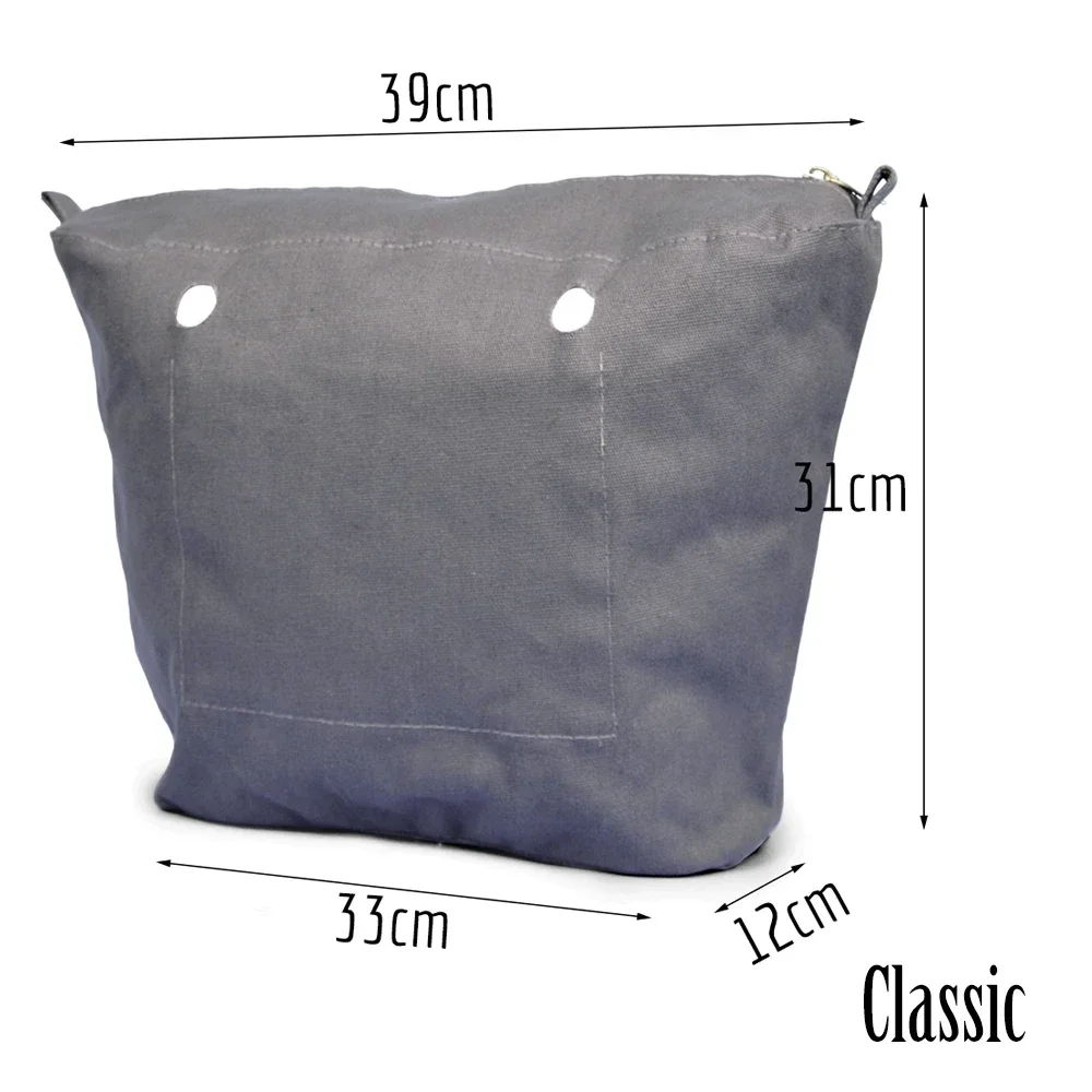 TANQU New Inner Lining Zipper Pocket for Classic Obag Insert with Inner Waterproof Coating for O Bag