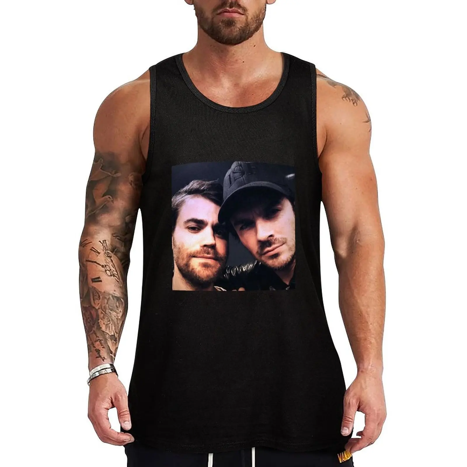 

Paul Wesley and Ian Somerhalder Tank Top Sleeveless top anime gym shirt men