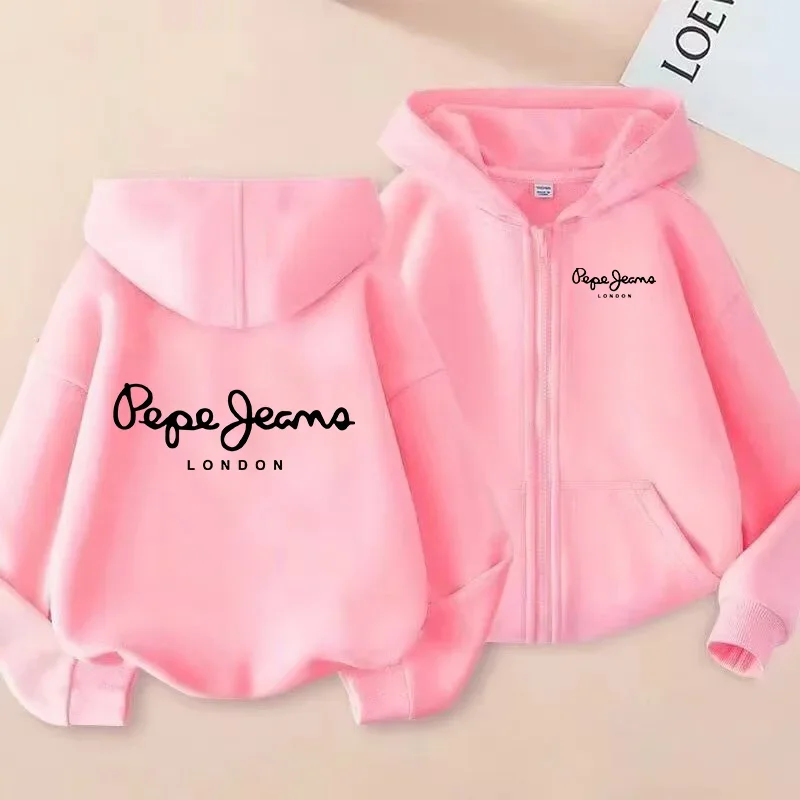Kinder-Cardigan mit Kapuze und Reißverschluss, Sweatshirt für Jungen und Mädchen von 3-12 Jahren, Marken-Sportoberteil, Lässige Mode, Charmanter Loser Mantel – Detail 4