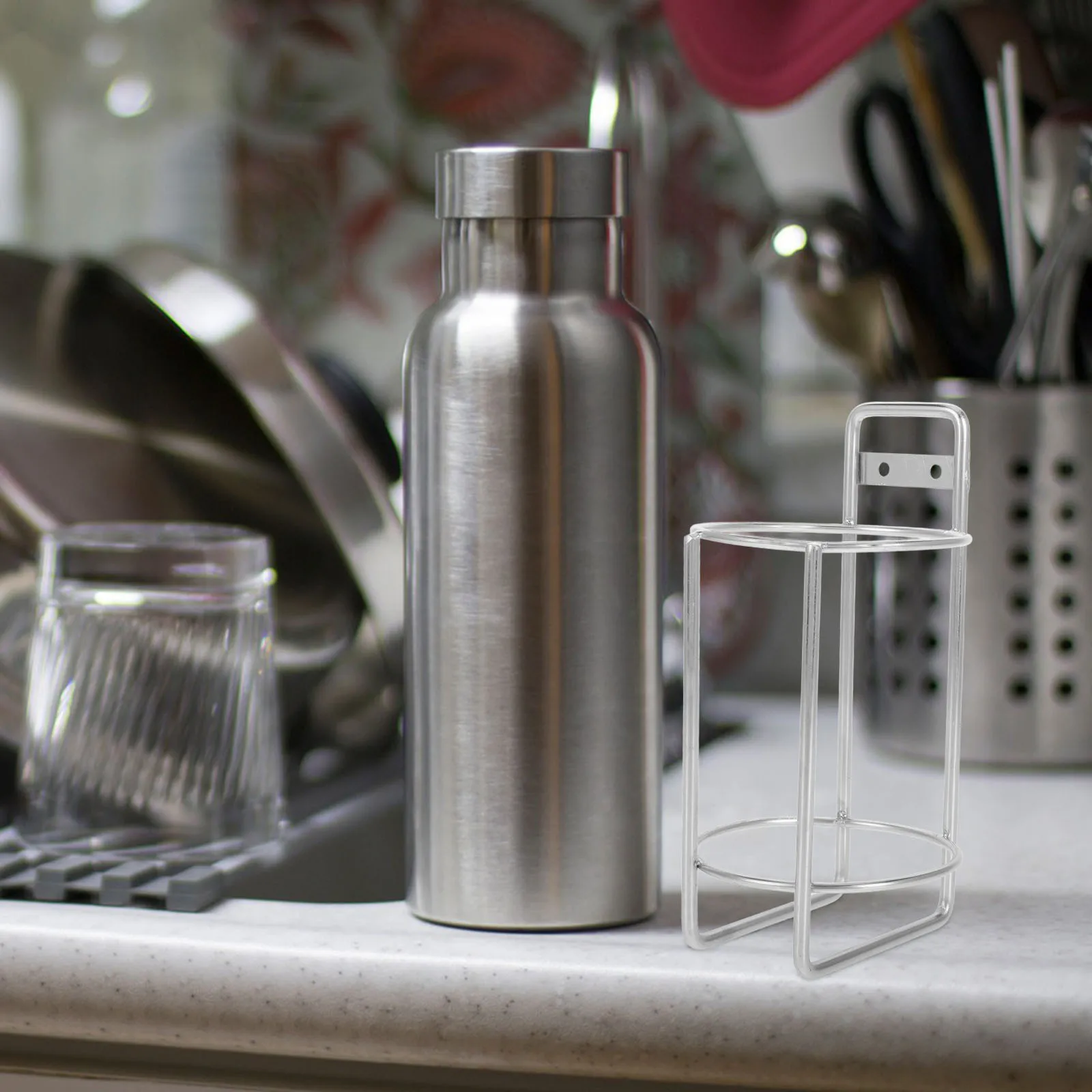 

Stainless Steel Wall Mount Cup Holder For Boat Truck Rv Outdoor Water Bottle Rack Multi-Function Drink Organizer Bracket