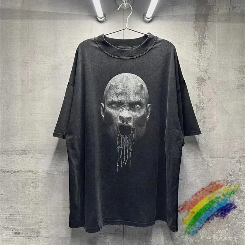 Washed Arnodefrance Punk Horn Head ADF Vintage T Shirt 1:1 High Quality Loose New T-shirts