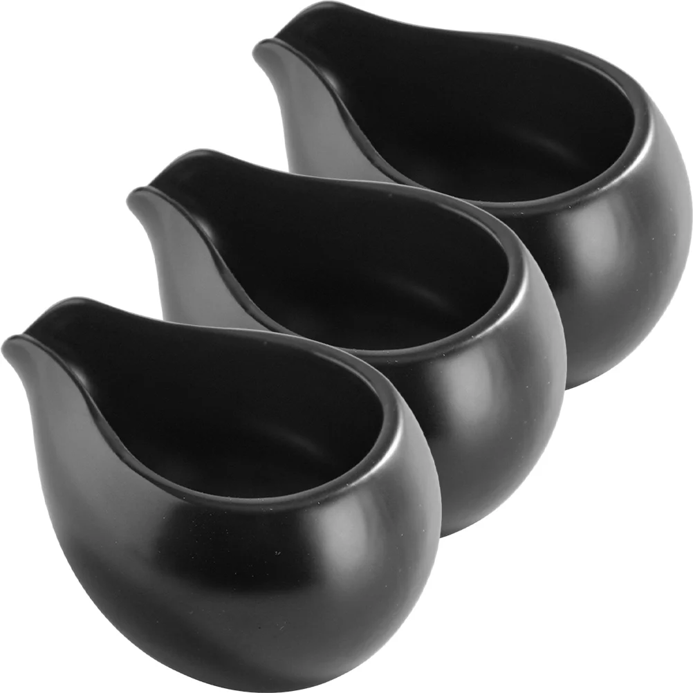 

3 Pcs Ceramic Pitcher Round Mouth Sauce Bucket Espresso Cups Holder Kitchen Pourer Nordic Style Anti Simple