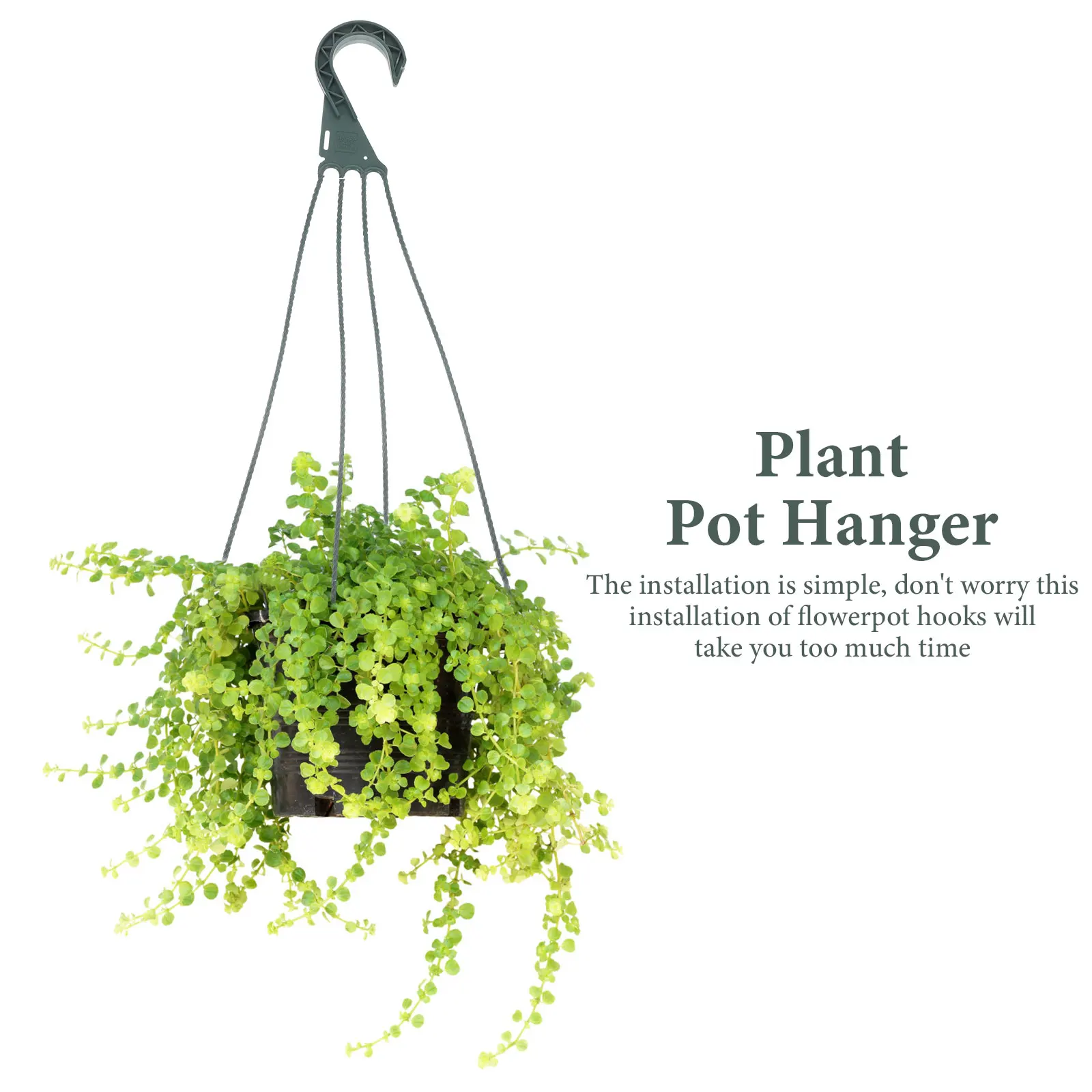 5pcs Plastic Plant  Hanging Basket Hooks Hanging Planter Holder multiuse Flower Pot Hangers Garden Basket Hanging Chains 4 Hooks