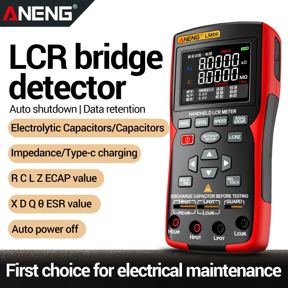 ANENG LM06 Digital Multimeter handheld bridge LCR Tester Auto Capacitor Resistance Meters Inductance Tools