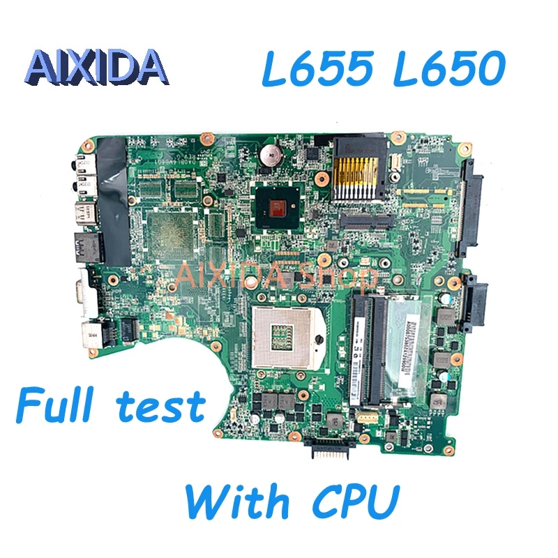 

AIXIDA DA0BL6MB6G1 A000075380 laptop motherboard for TOSHIBA Satellite L655 L650 Main board HD Graphics HM55 DDR3 Free CPU