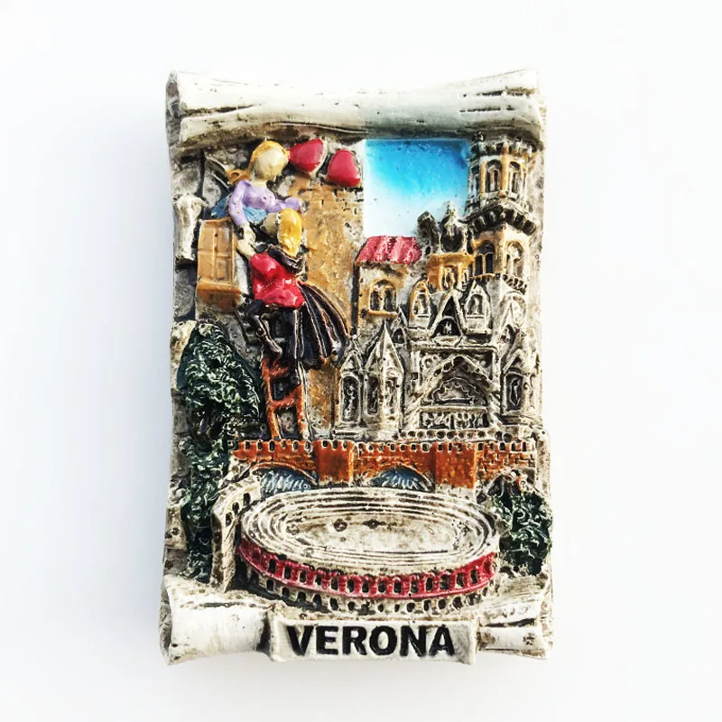 Verona 3D refrigerator magnet Tourist souvenirs Refrigerator magnet decoration supplies Collection arts and crafts gifts