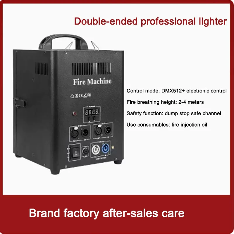 2 Heads Efficient Flame Machine Stage Flamethrower Electric Pulse Lighter With DMX512 Control & LCD Display For Event Atmosphere