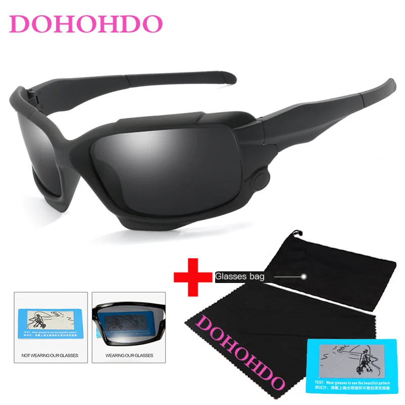 DOHOHDO Unisex Sport Polarized Night Vision Sunglasses Men\'s Retro Male Sun Glasses For Men Sunglasses HD Fashion Brands UV400