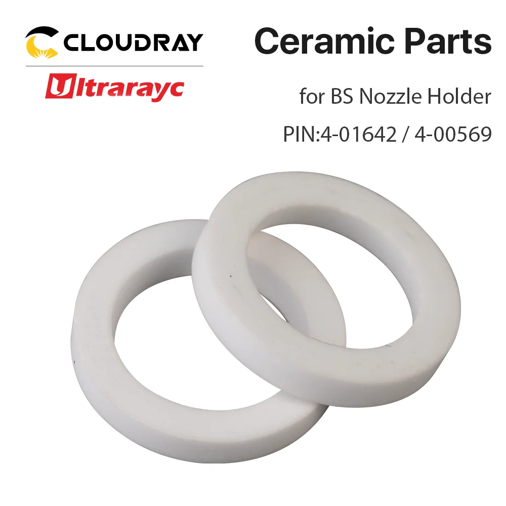 Ultrarayc Ceramic Seal Ring for BS Fiber Cutting Head D25.9 H4 PIN 4-01642/4-00569 BS-C-D259-H4 Ceramic Rings 1642