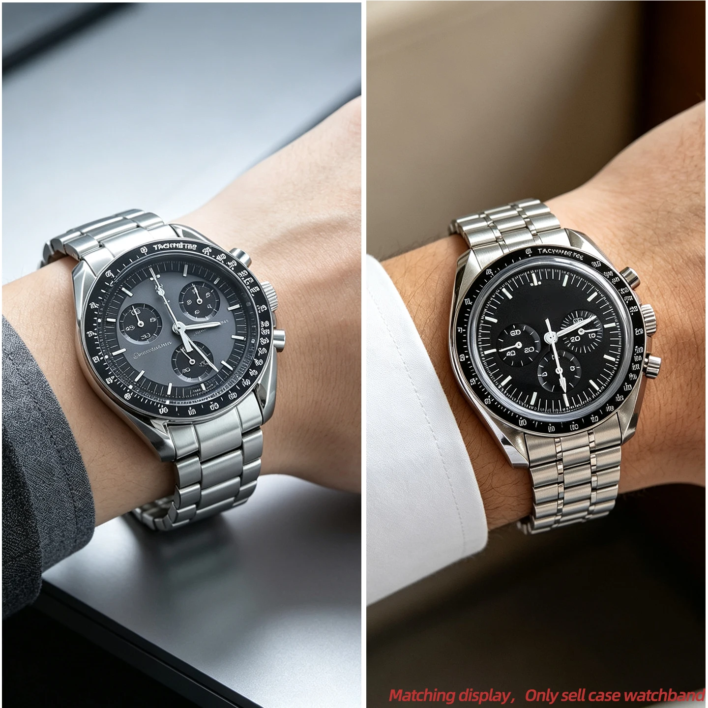 42mm Watch bezel watchband metal Case Watch Upgrade stainless steel Accessories For swatch & omega moonswatch case no Movement