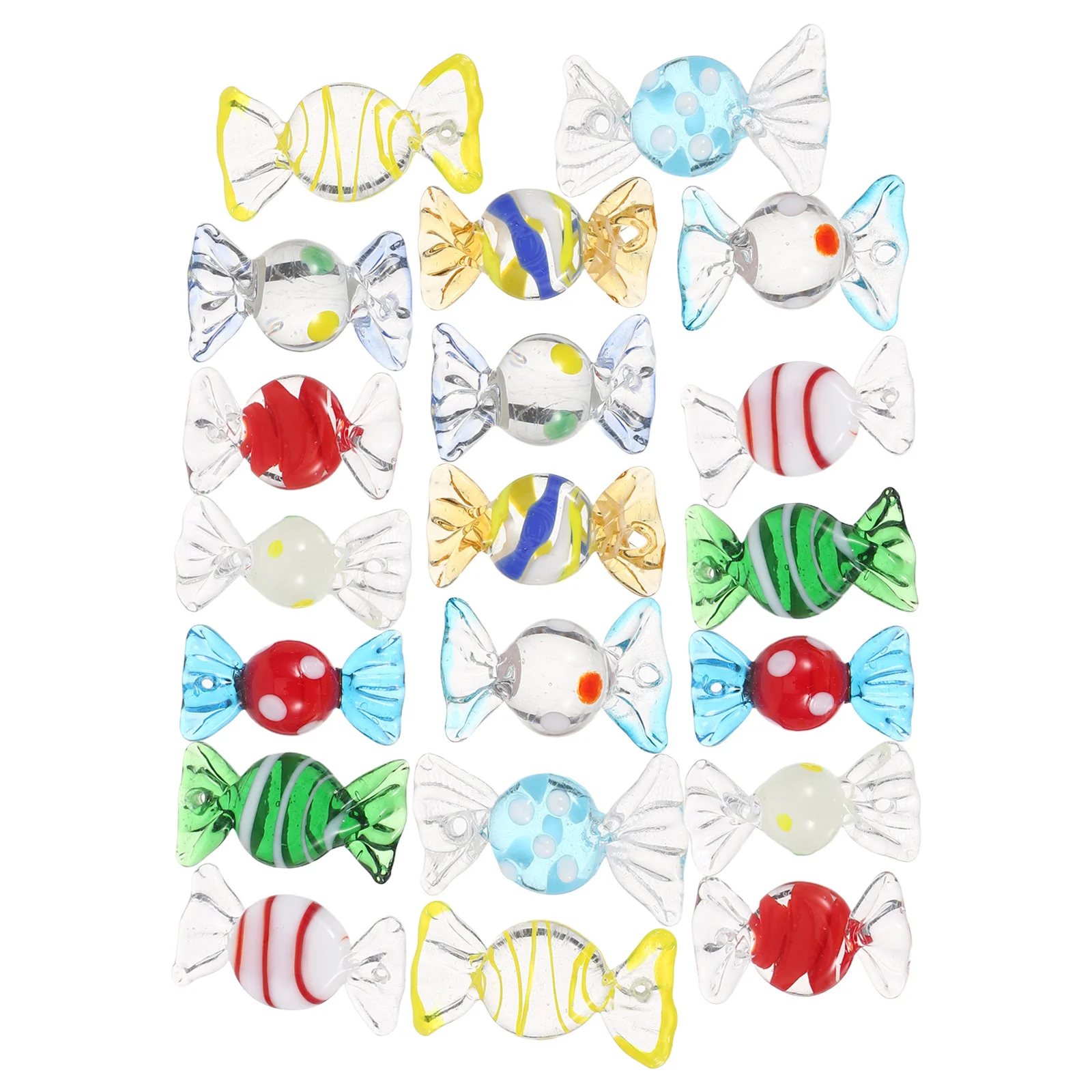 

20Pcs Glass Candy Vintage Faux Handmade Sweets Suitable for Wedding Party Christmas Tree Event Decoration Set Glass Candy