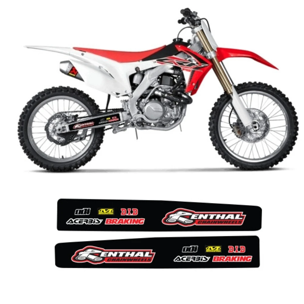 Für HONDA CRF 250 450 250R 450R 2009-2017 2Pcs Schwinge Motocross Grafiken Motorrad Aufkleber DID RENTHAL Accessoires Moto – Detail 1