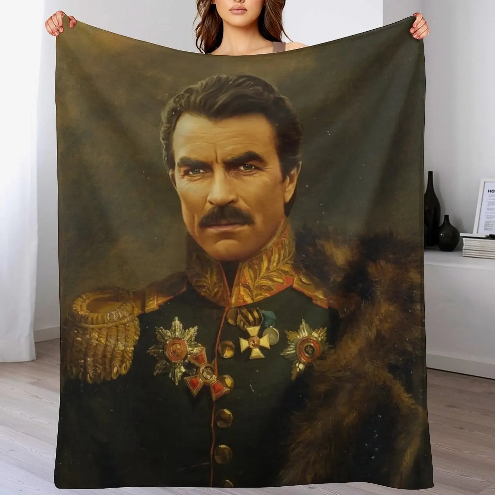 

Tom Selleck - replaceface Throw Blanket Soft Warm Blanket Gift for Men Women Adults