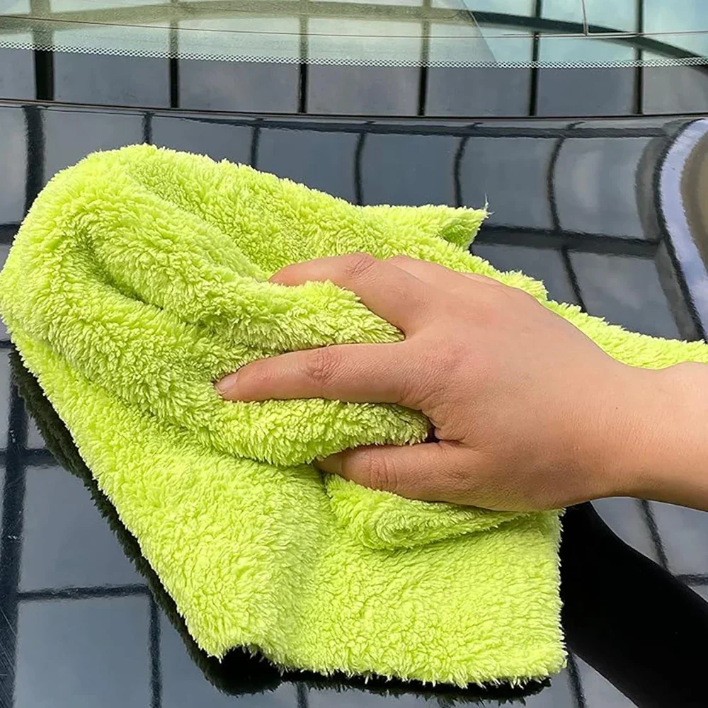 Super Absorbent Microfiber Car Cleaning Towels, Lint-Free, Scratch-Free, Fast Drying, Reusable for Cars & Home