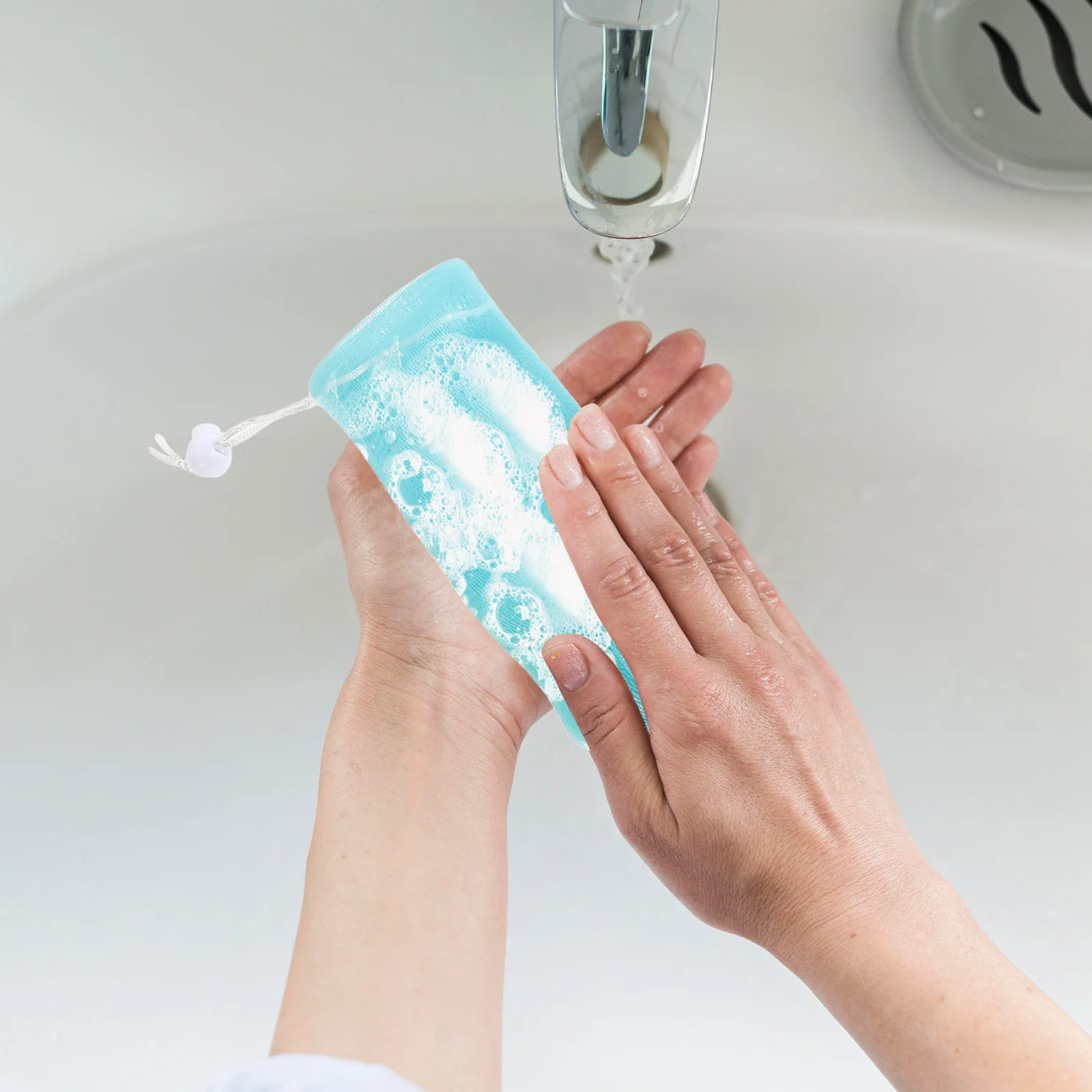 

8Pcs Soap Saver Pouch Hanging Design Durable Mesh Rich Lather Enhance Cleansing Storage Soap Travel Case