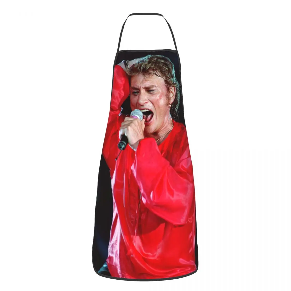 Johnny Hallyday Music Singer Aprons Women Men French Rock Adult Unisex Kitchen Chef Bib Tablier Cuisine Cooking Baking Gardening